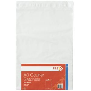 PPS A3 Plastic Courier Bags 5 Pack