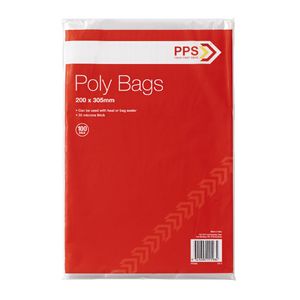 PPS Poly Bags 200 x 305mm 100 Pack