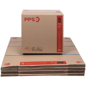 PPS Move Heavy Duty Carton Medium 406 x 298 x 431mm 10 Pack