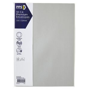 PPS C4 Printed Coloured Envelopes Zinc 10 Pack