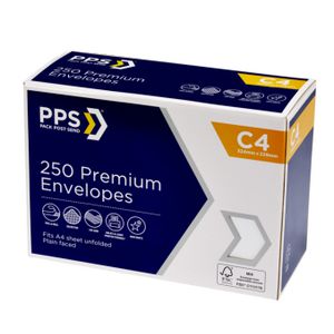 PPS C4 Premium Envelopes 250 Pack