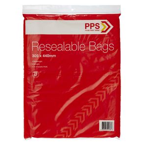 PPS 305 x 440mm Resealable Bags 25 Pack