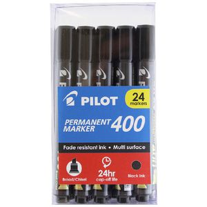 Pilot 400 Permanent Marker Black 24 Pack