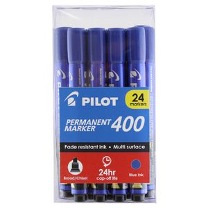 Pilot 400 Permanent Marker Blue 24 Pack