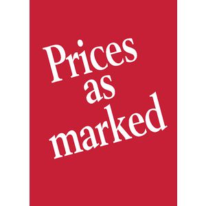 QuikStik Prices As Marked A4 Sign 10 Pack