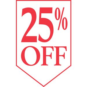 QuikStik 25% Off Poster 300 x 450mm
