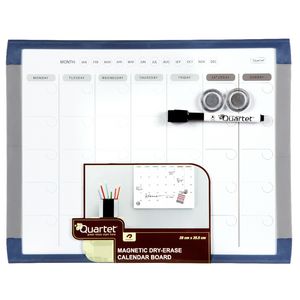 Quartet Basic Monthly Magnetic Planning Board 28 x 36cm Blue