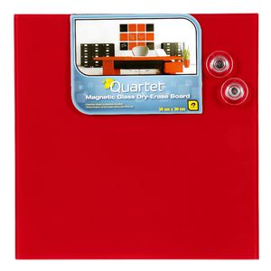 Quartet Glass Board 30 x 30cm Red