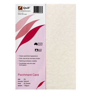 Quill 176gsm A4 Parchment Paper Natural 25 Pack