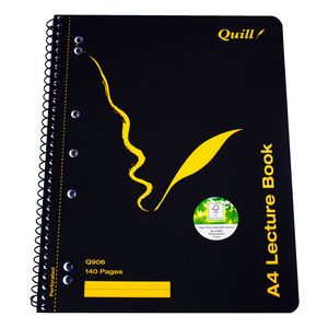 Quill A4 Spiral Lecture Book 140 Page