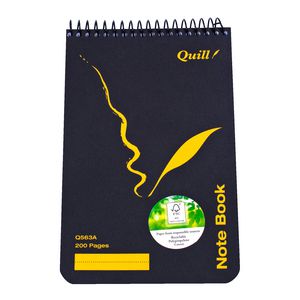 Quill Spiral Top Opening Notebook 200 x 127mm 200 Page