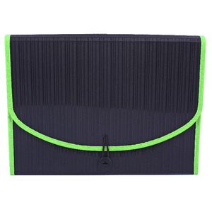 Expanding File A4 13 Pocket Black and Lime