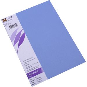 Quill 120gsm A4 Metallique Paper Vista Blue 25 Pack