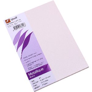 Quill Metallique Board 285gsm A5 Mother of Pearl 25 Pack