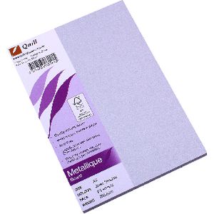 Quill Metallique Board 285gsm A5 Silver Shadow 25 Pack