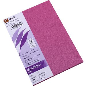 Quill Metallique Board 285gsm A5 Azalea Pink 25 Pack