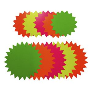 Quill Starburst 205mm Fluoro Board Shapes 60 Pack