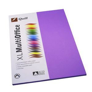 Quill Coloured Paper 80gsm A4 Lilac 100 Pack