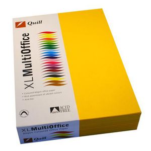 Quill Coloured Paper 80gsm A4 Sunshine 500 Sheet Ream