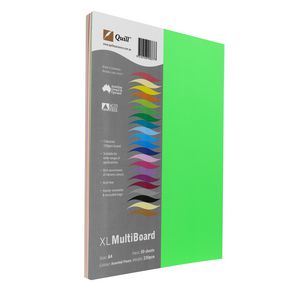 Quill XL MultiBoard 230gsm A4 Assorted Fluoro Colours 50 Pack