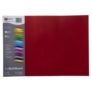 Quill XL Board 210gsm A3 Red 25 Pack