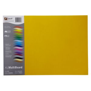 Quill XL Board 210gsm A3 Sunshine 25 Pack