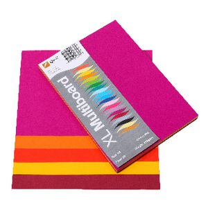 Quill XL MultiBoard 210gsm A5 Hot Assorted 50 Pack