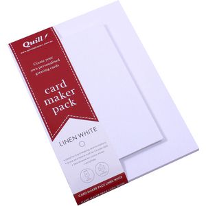 Quill Card Maker Linen White Pack of 25