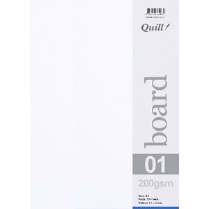 Quill A4 200gsm Board White 25 Pack