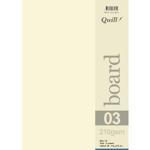 Quill A4 210gsm Board Pastel Yellow 25 Pack