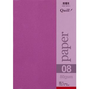 Quill A4 80gsm Paper Maroon 25 Pack
