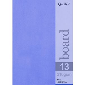Quill A5 210gsm Board Violet 25 Pack