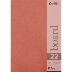 Quill A5 210gsm Board Caramel 25 Pack