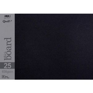 Quill A3 600gsm Board Black 5 Pack