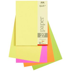 Quill A4 80gsm Paper Fluoro Assorted 25 Pack