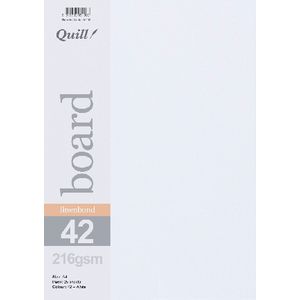 Quill A4 Linen Bond Board White 25 Pack