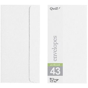 Quill Wallet DL Envelope White 10 Pack