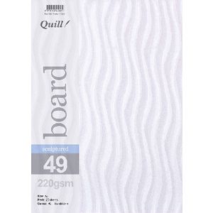 Quill Sculptured 220gsm A4 Board Sandstorm 25 Pack