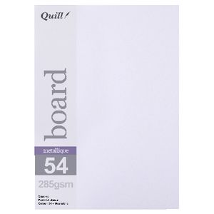Quill A5 285gsm Metallique Board Moonstone 25 Pack