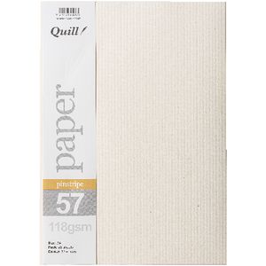 Quill A4 118gsm Pinstripe Paper Ivory 25 Pack