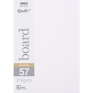 Quill A4 220gsm Pinstripe Board Ivory 25 Pack