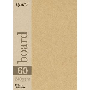 Quill A5 280gsm Kraft Board 25 Pack
