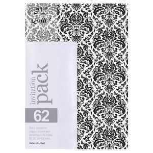 Quill A4 Invitations Black 25 Pack