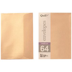Quill C6 Envelopes Metallique Autumn Gold 10 Pack