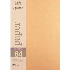 Quill A4 Paper Metallique Autumn Gold 25 Pack