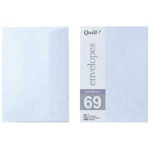 Quill C6 Envelopes Metallique Aquamarine 10 Pack