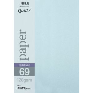 Quill A4 Paper Metallique Aquamarine 25 Pack