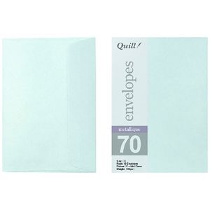 Quill C6 Envelopes Metallique Mint Green 10 Pack
