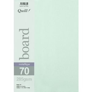 Quill Metallique Board 285gsm A4 Mint Green 25 Pack
