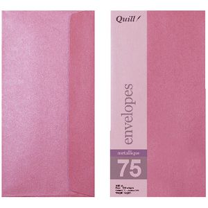 Quill DL Envelopes Metallique Azalea 10 Pack
